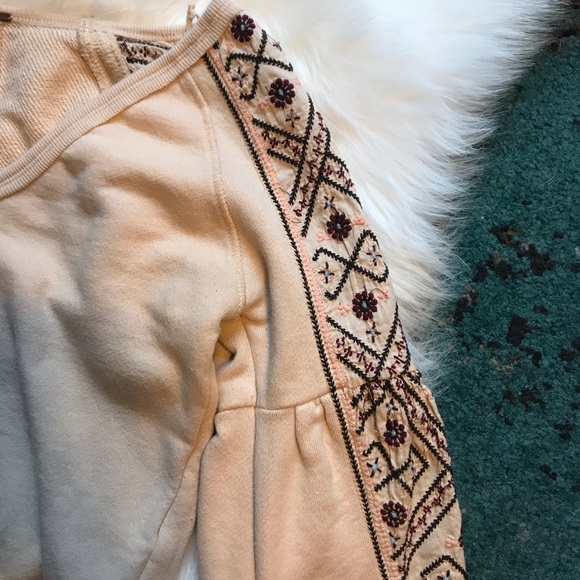 Free People Seniorita Balloon Sleeve Crop Sweater - Picture 5 of 5